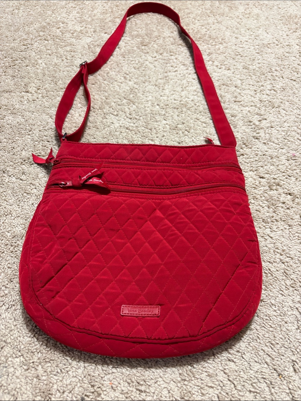 Vera Bradley Red Quilted Crossbody Bag
